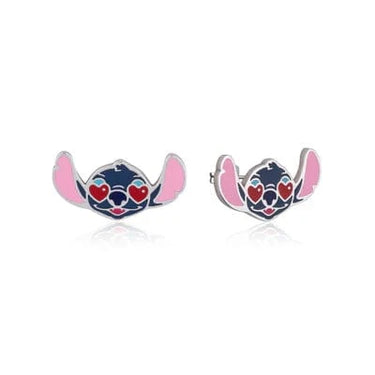 Techzone Geelong ECC Disney Lilo and Stitch Heart Eyes Enamel Stud Earrings
